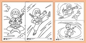 Ninja Colouring Pages