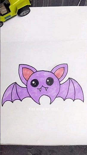 How to Draw a Cute Vampire Bat in Just 25 Seconds! 🦇 Easy Halloween Drawing Ideas for Kids 🎃 👻