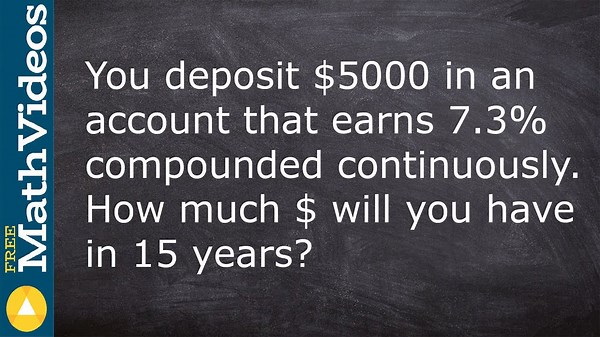 Learn how to model an exponential function that is compounded continuously