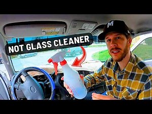 EASIEST Way to Clean the INSIDE of your Windshield. Streak FREE Guaranteed!!!