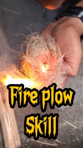 fire plow skills start a fire #firemaking #survivalfire #frictionfire #primitivefire #natureinspired #lifehacks #spotify #outdoorskill #selfsufficiensy #fblifestyle | Budhi Bibolang