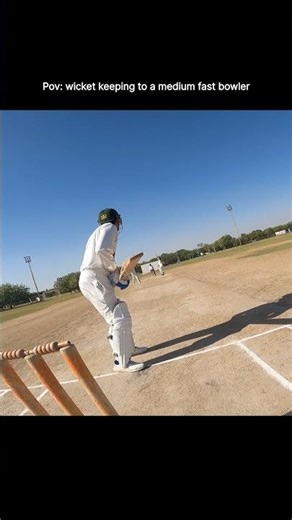 Wicket keeping to a fast bowler is not easy😮‍💨#cricket #gopro #wicketkeeping #fastbowling