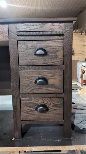 How to easily install inset drawer fronts. #woodworking #wood #furniture #diy #desk