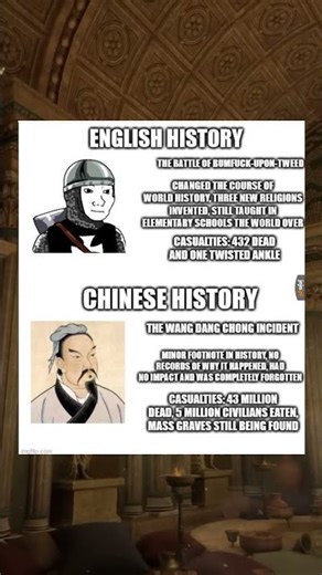 English vs Chinese history #history #memes #facts