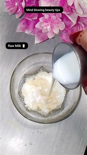 Instant face glow at home| Facepack for glowing skin homemade daily use| milk gram flour facepack|