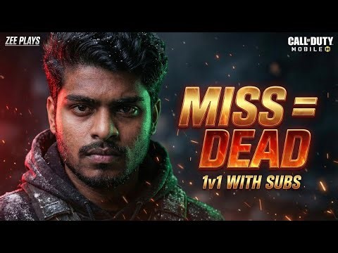 🔴😈 MISS = DEAD | 1v1 With Subs | Road to 1K 😎| CODM Live | ZEE PLAYS