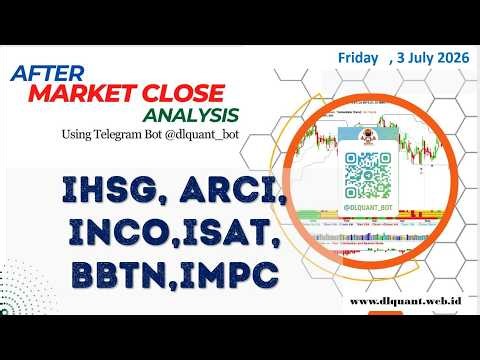 IHSG, ARCI, INCO, ISAT, BBTN, IMPC | After Market Close Analysis, July 3, 2026
