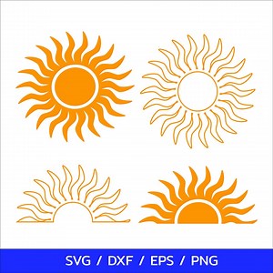 Sun SVG, Sun Vector, Sun Cut File, Sunrise Clipart, Sunrise Svg, Sunshine Svg, Summer Svg, Digital Download, Sun Svg for Cricut, Silhouette - Etsy Canada