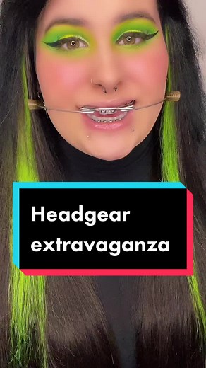 Correcting Overbite with Headgear and Braces