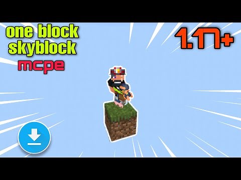 How to download one block skyblock for mcpe | 1.17+