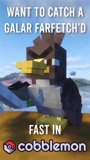 How to Find Galarian Farfetch'd FAST in Cobblemon! #cobblemon #minecraft #pokemon