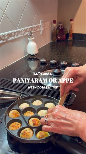 From Ma’s Kitchen - Authentic Indian Recipes on Instagram: "Appe is a perfect after school snack tea time snack!🤎It’s so simple to make, fun to eat and you can add any vegetables you have! I made these using Vijay Home Foods Idli & Dosa Batter which I picked up from Costco! Ingredients: * 1 cup @vijayhomefoods dosa & idli batter * 1 tsp Ghee * 1/2 tsp cumin seeds * 1/2 tsp Rai(mustard seeds) * Pinch Hing * 1/2 tsp Chana dal * 1/2 tsp Urad dal * 1 tsp Curry patta, chopped * 1/2 tsp Ginger, chopp