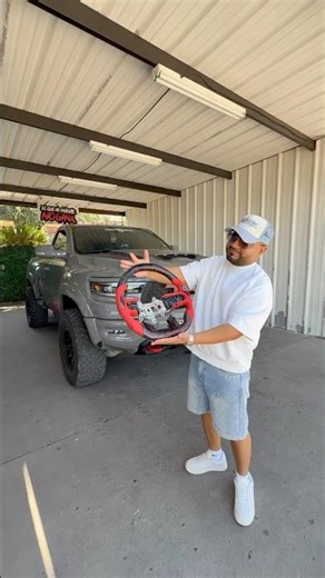 Handcrafted digital steering wheel installation 👌 with forged carbon flakes 💎 and premium leather...