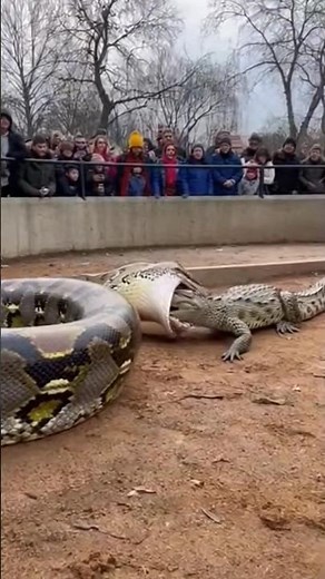 PYTHON GÉANT vs CROCODILE : L'Attaque Incroyable ! 🐍🐊 #animaux #wildliferescue #sauvetage