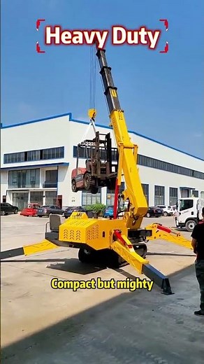 Heavy duty spider crane#shortvideo #shorts #short #automobile #crane #machine #excavator