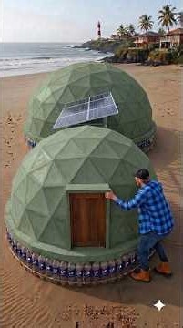 I Built a Beach House from Hundreds of Pepsi Bottles 🌊🏡 | Insane DIY Floating Dome Home