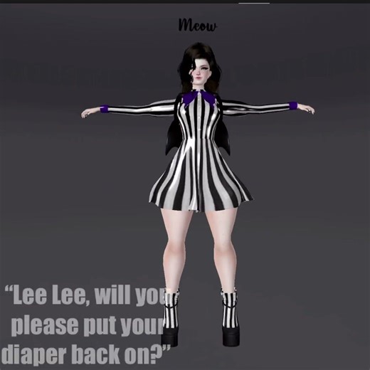 My sister wanted an EMO avi (IMVU meme)