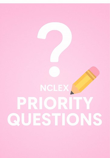 The priority action is the one that treats the underlying cause or immediate threat to life — not just the symptom. #nclex #nclexprep #priorityquestions #nursingstudent #nursingschool