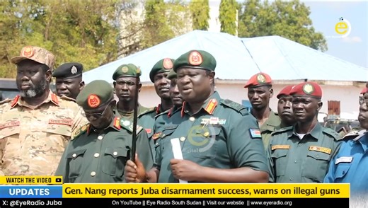 The chief of staff, General Paul, has issued a warning to those carrying pangas in Juba, emphasizing the need for full disarmament of illegal weapons in remote areas, in order to maintain peace and stability. | Simon Deng
