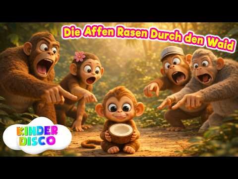 Die Affen Rasen Durch den Waid - Kinderlieder zum Mitsingen | KinderDisco
