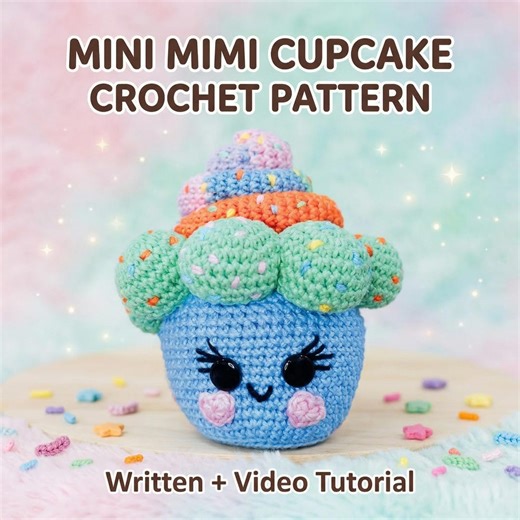 Mini Cupcake Amigurumi Crochet Pattern | Beginner Friendly Toy (PDF   Video) - Etsy