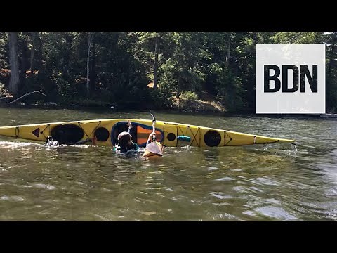 How to re-enter a flipped sea kayak | self rescue