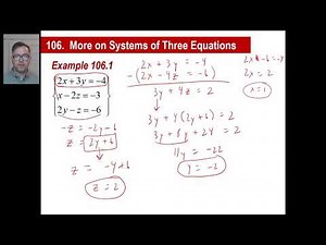 Saxon Math - Algebra 2: 3rd Edition (Lesson 106 - More on Systems of Three Equations)