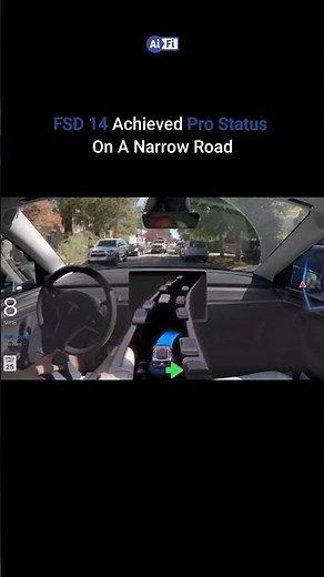 FSD 14 has achieved pro status on narrow roads