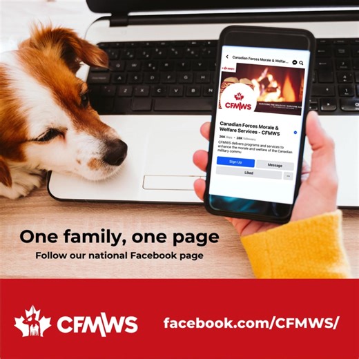 We're merging into one big CFMWS family ❤️ Find the content and information you’re looking for from PSP, SISIP Financial, and Military Families Services all on ONE Facebook Page! Follow our national Facebook page at Canadian Forces Morale & Welfare Services - CFMWS for everything related to military life for members, families, and veterans. Don't miss out. Follow us today 👍🏼 | Canadian Forces Morale & Welfare Services - CFMWS
