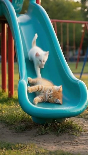 FUNNIEST CATS Ever Sliding Down a Fun Slide ... but WAIT ? 🐱✨ | Cutest Cats TODAY