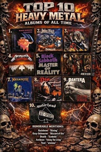 The Top Ten Heavy Metal albums of all time