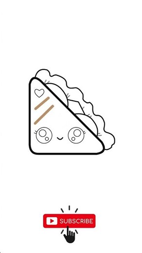🥪 How to Draw Cute Sandwich #shorts | Easy Kids Drawing #kidsart #drawing #howto