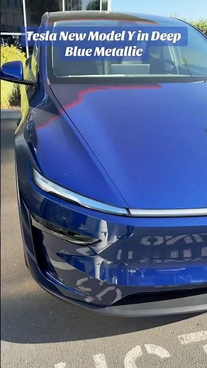 The New Tesla Model Y in Deep Blue Metallic #modely #tesla #madeintheusa #ev