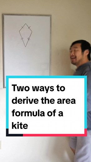 Two ways to derive the area formula of a kite #math #mathematics #mathtok #maths #mathteacher #mathtrick