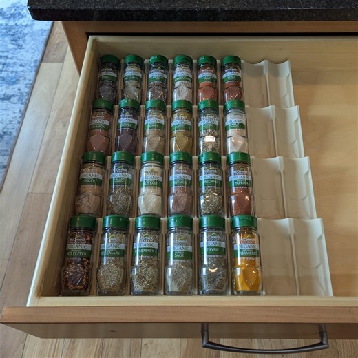 3D Printed Low Profile Spice Drawer Organizer Insert: Modular Design - Etsy