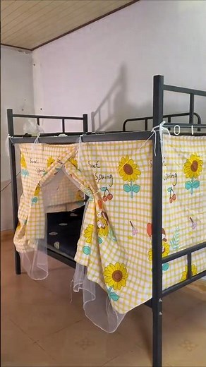 Dorm Bed Curtain Mosquito Net Full Privacy Setup #mosquitonet #dorm #shortsfeed