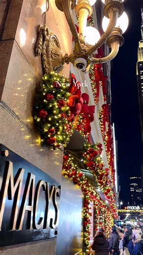 Andriy | Travel • Videography on Instagram: "When Macy’s goes full Christmas mode, New York becomes extra magical 🎄✨ Iconic decorations, festive windows, and that holiday feeling you can’t fake. Side effects include standing in the cold “just one more minute” for the perfect shot 📸❄️ . . . #nyc #christmas #newyorkcity #newyork #christmasinnewyork"
