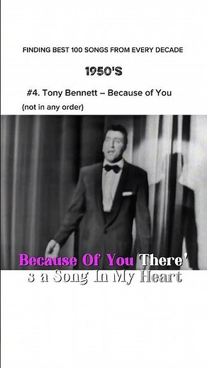 TONY BENNET - BECAUSE OF YOU #song #music #becauseofyou #oldies