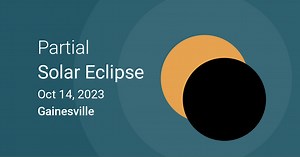 October 14, 2023 Partial Solar Eclipse in Gainesville, Florida, USA