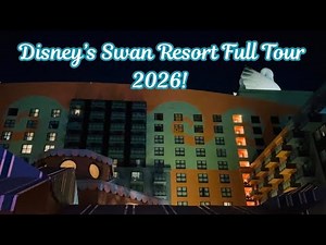 Disney’s Swan Resort Full Tour in 4K| Walt Disney World February 2026|Stay Deluxe For Less 💸💰