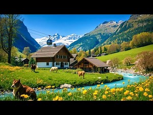 Spring Walk In Grindelwald Village, Switzerland🇨🇭Most Beautiful Swiss Valley🌼🏡