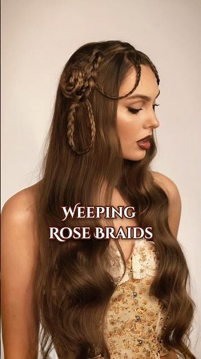 🥀 WEEPING ROSE BRAIDS 🥀 A Hair Tutorial! #MedievalHair