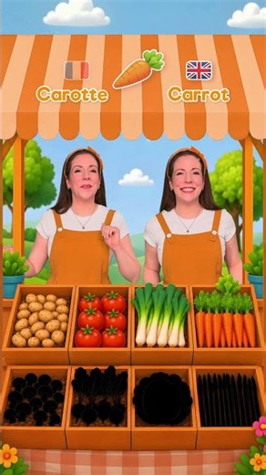 🇫🇷🇬🇧 Learn Vegetables in French and English - Part 1 #learn #kids #vocabulary #beginner
