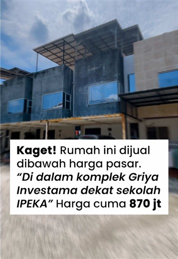 ‼️HARGA DIBAWAH PASAR‼️ Dijual cepat Rumah Minimalis siap huni bertipe 2,5 lantai.. Dikomplek Griya Investama, dekat sekolah IPEKA & KUMBANG Palembang.. #rumahminimalis #realestate #property #palembang