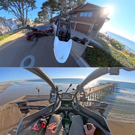 Inventor of the Jetson ONE Personal eVTOL Takes it Out for a Test Flight Along the California Coast