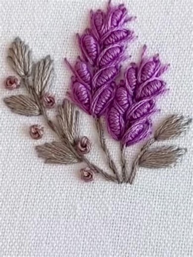 Coiled embroidery leaf embroidery grain embroidery #Every stitch is love #DIY handmade embroidery #embroidery tutorial #three-dimensional embroidery