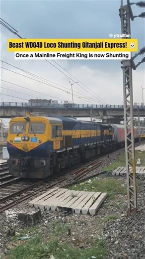 Once a Mainline Freight King is now Shunting! #shorts #indianrailways #train #wdg4 #dieselengine