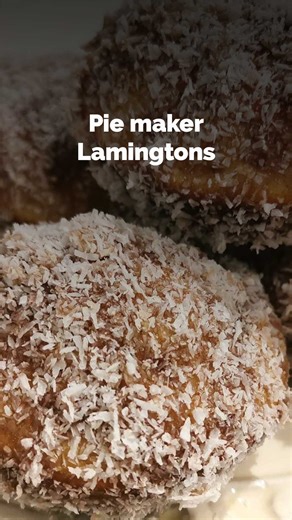 Homemade lamingtons in 10 minutes? It's possible! All you need is a packet cake mix, a handful of other ingredients and a pie maker. For the recipe, Google 'BestRecipes Pie maker Lamingtons'. | Best Recipes