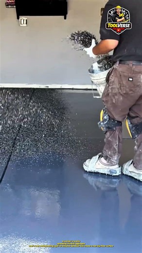 Applying Aggregate on Floor Waterproofing Layer #constructionwork #factorywork