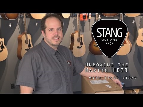 Unboxing a Martin HD28 at Stang Guitars